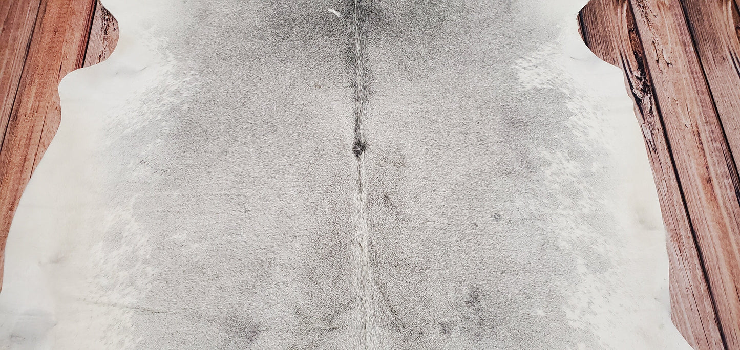 Brazilian Light Grey Cowhide Rug 6.9ft X 6.4ft