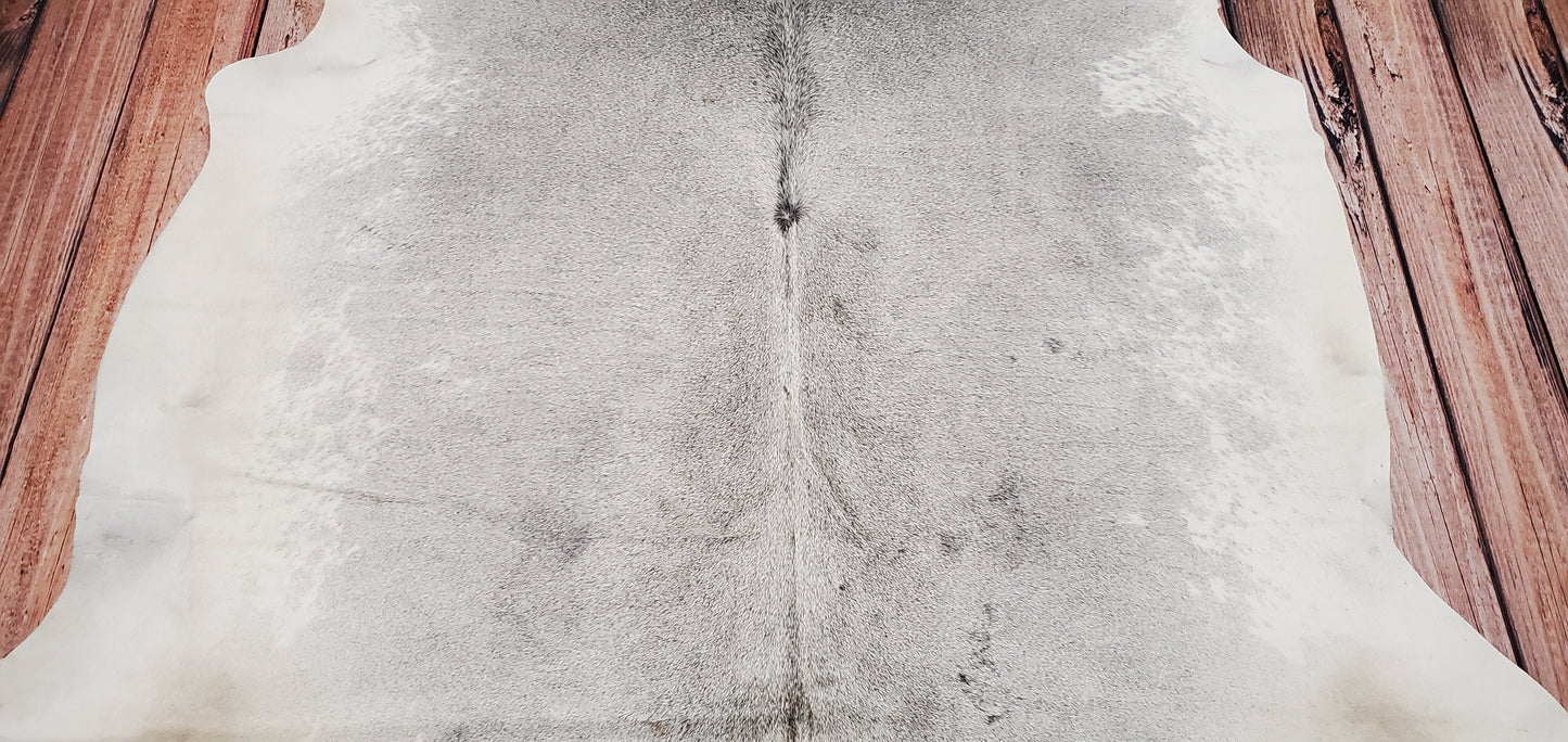 Brazilian Light Grey Cowhide Rug 6.9ft X 6.4ft