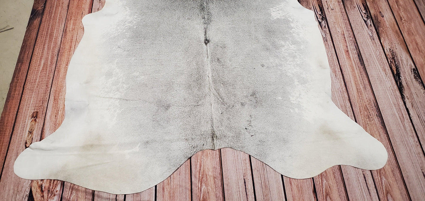 Brazilian Light Grey Cowhide Rug 6.9ft X 6.4ft
