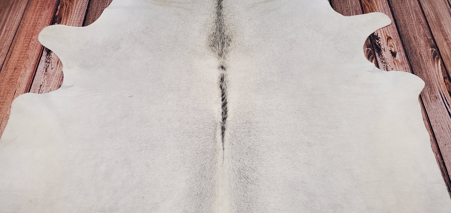 Cream And White Cowhide Rug 7.9ft X 6.6ft