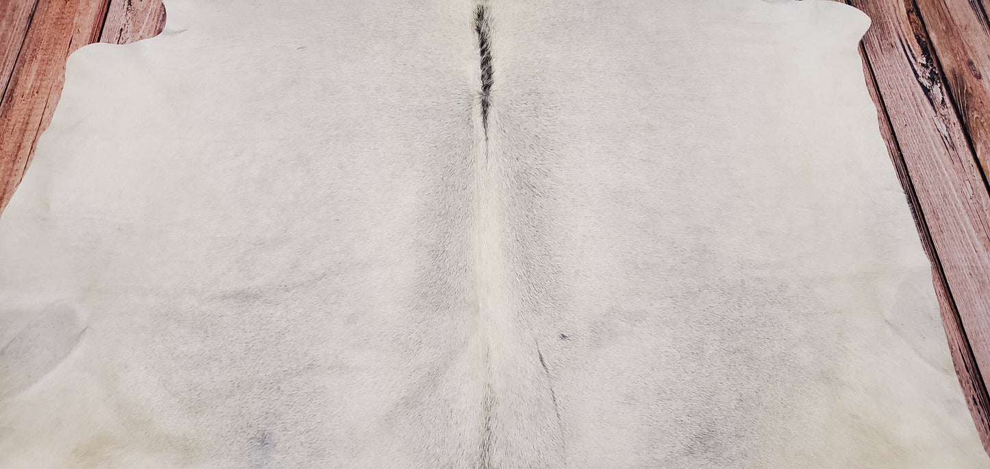 Cream And White Cowhide Rug 7.9ft X 6.6ft