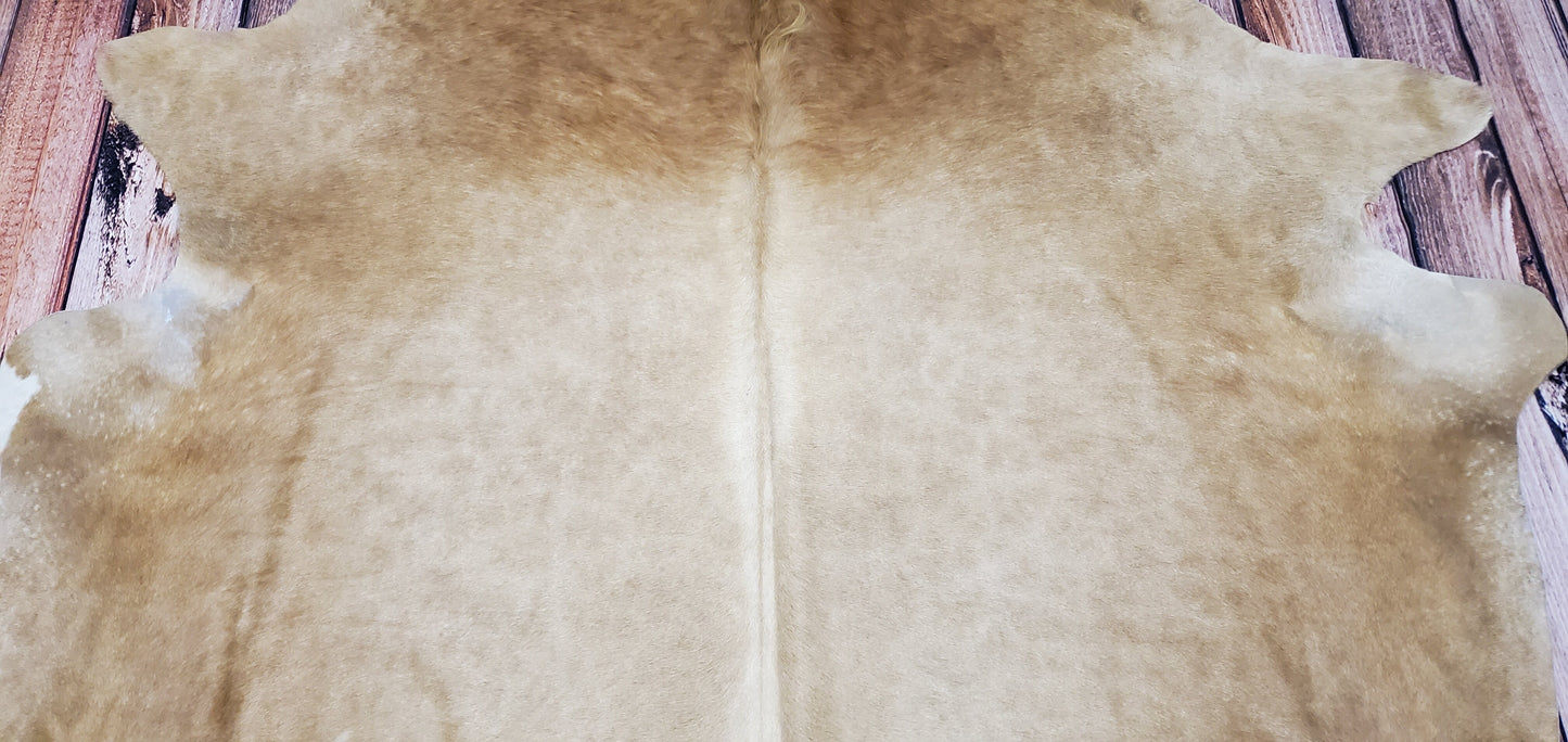 Genuine Cowhide Rug Light Brown 8.3ft x 6.7ft