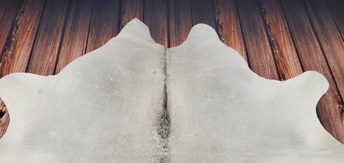 Natural Medium Grey Cowhide Rug 7ft X 7ft
