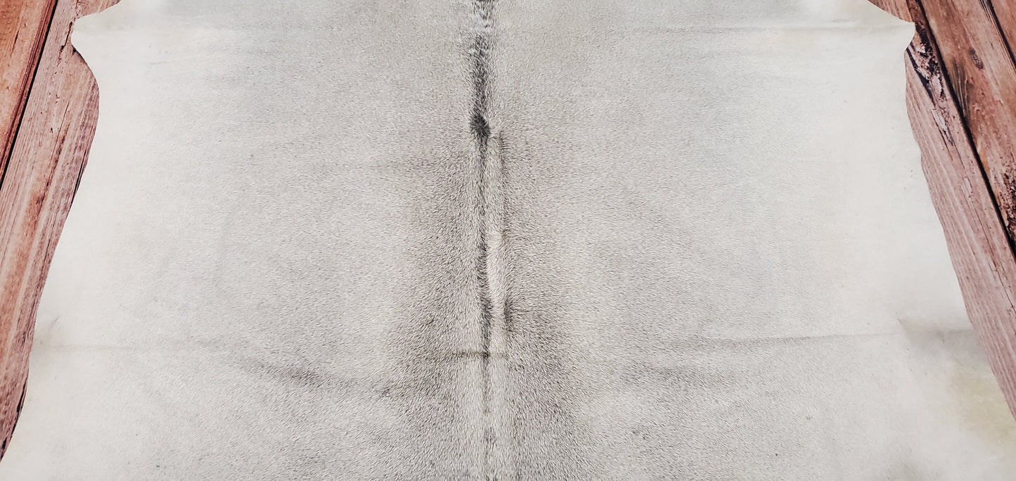 Natural Medium Grey Cowhide Rug 7ft X 7ft