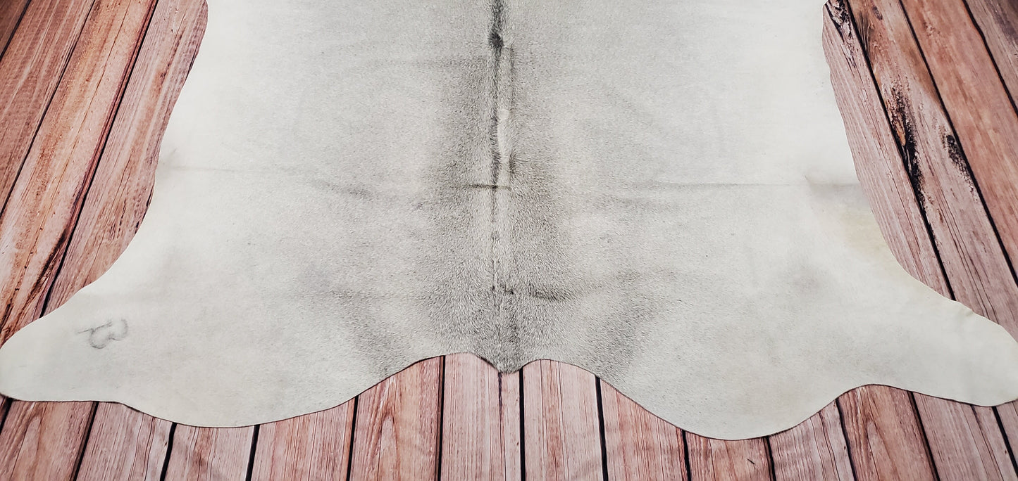 Natural Medium Grey Cowhide Rug 7ft X 7ft