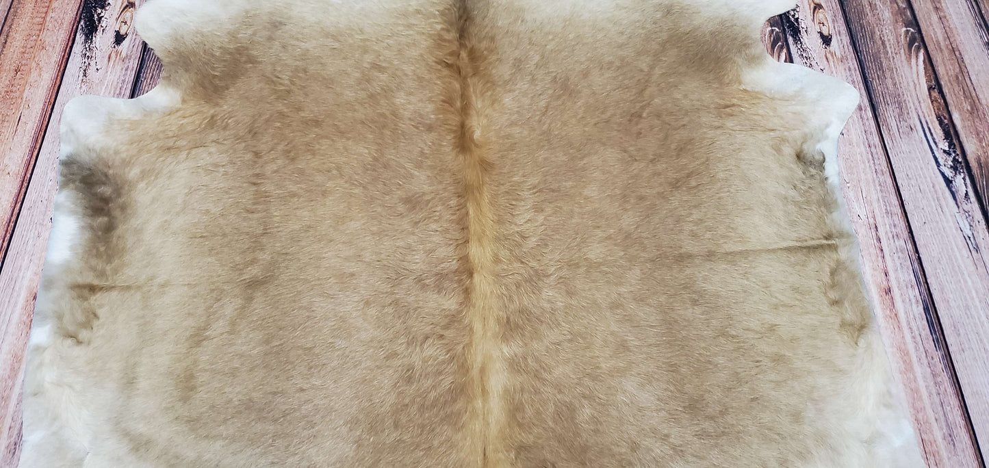 Genuine Cowhide Rug Taupe Palomino 7.1ft x 6.2ft