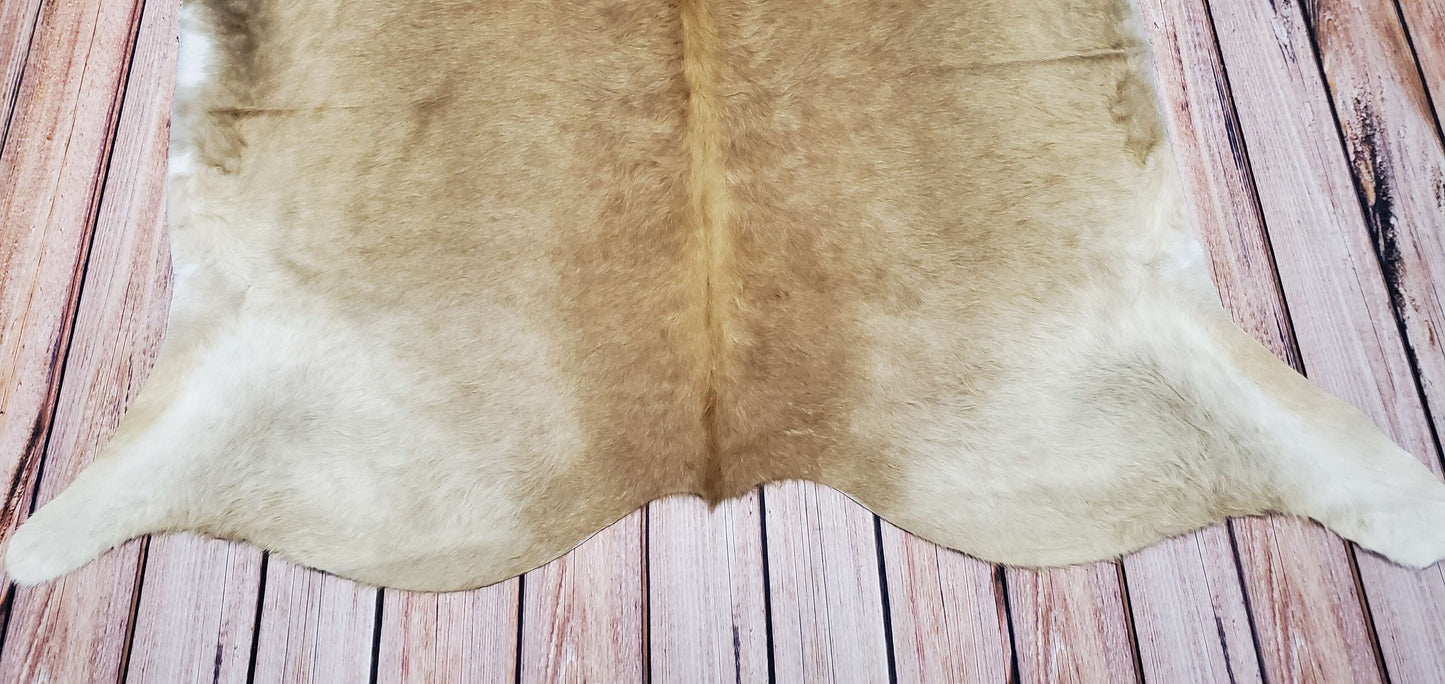 Genuine Cowhide Rug Taupe Palomino 7.1ft x 6.2ft