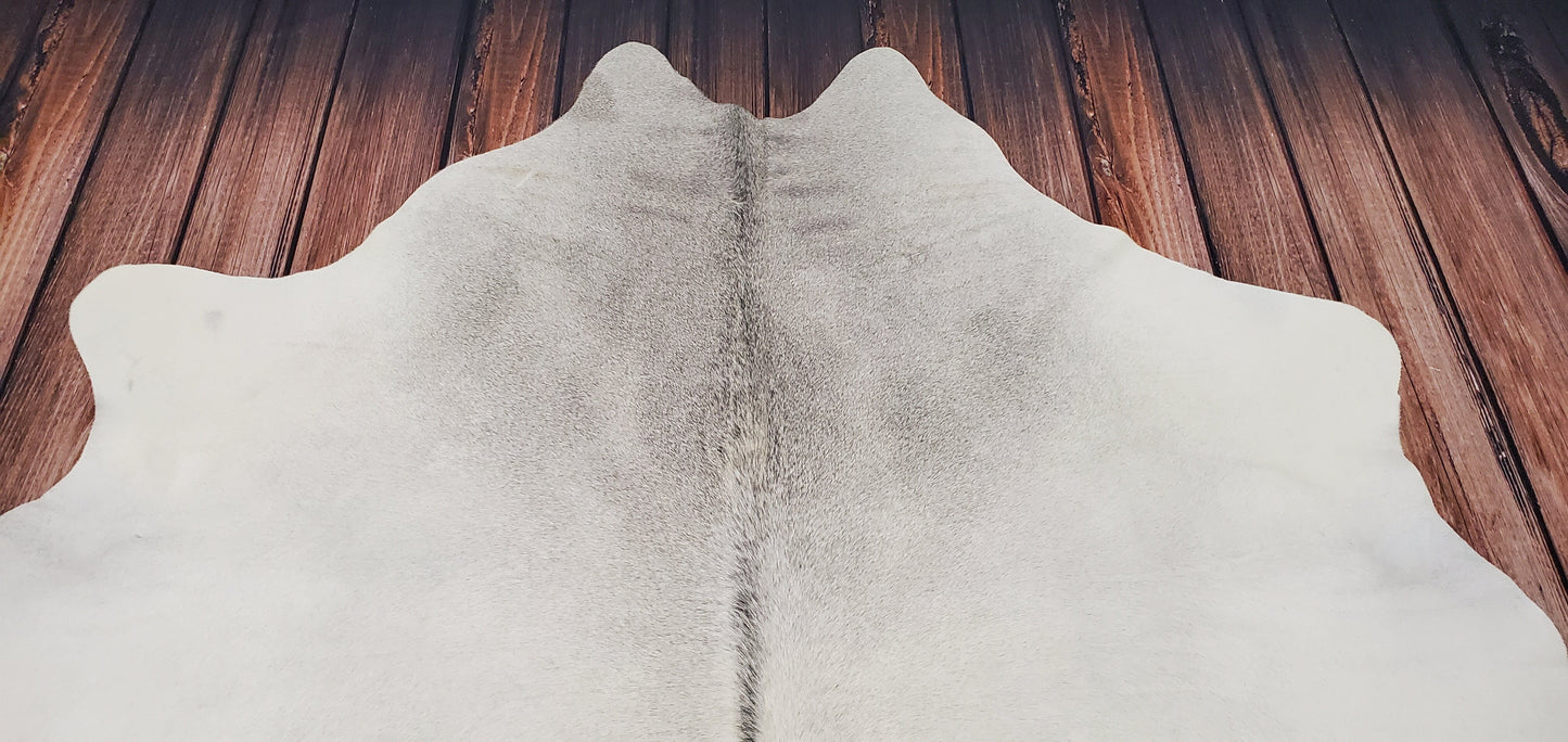 Cowhide Rug Light Grey Ivory 7ft x 7ft
