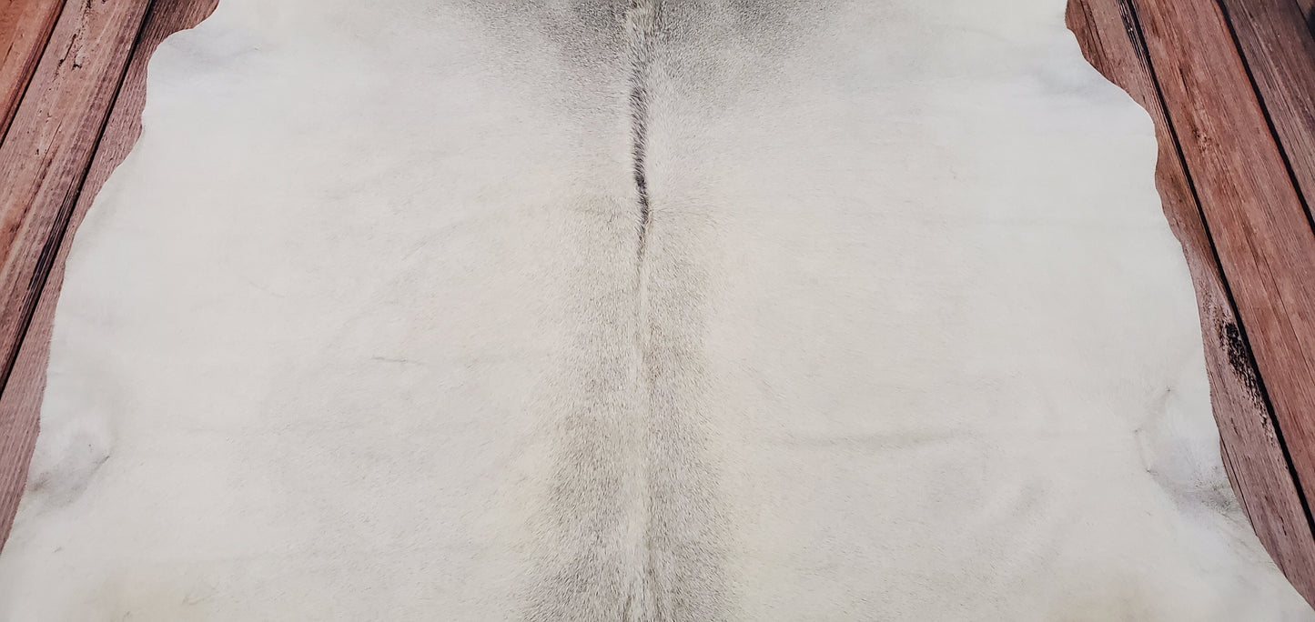 Cowhide Rug Light Grey Ivory 7ft x 7ft