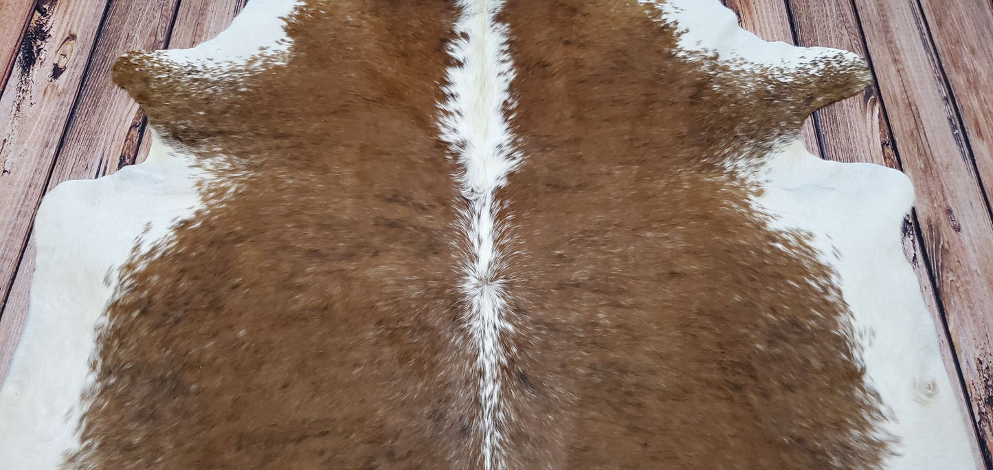 Tricolor Brazilian Cowhide Rugs 7.6ft x 6.4ft