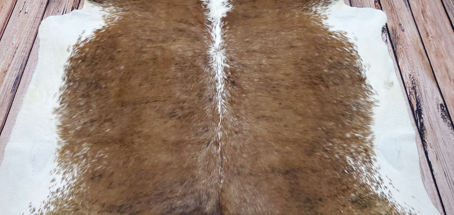 Tricolor Brazilian Cowhide Rugs 7.6ft x 6.4ft