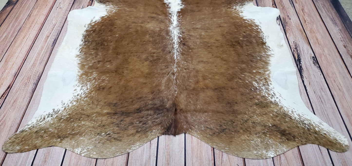 Tricolor Brazilian Cowhide Rugs 7.6ft x 6.4ft