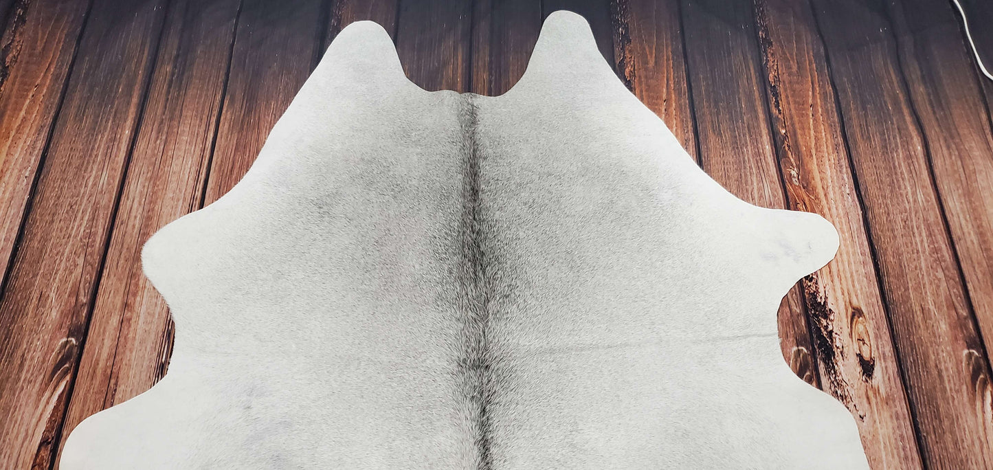 Natural Grey Cowhide Rug 6.2ft x 6.2ft