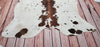 Extra Large Reddish Tricolor Cowhide Rug 7.5ft x 6ft