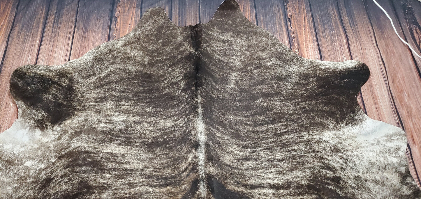 Genuine Large Cowhide Rug Brindle 7ft x 6.6ft
