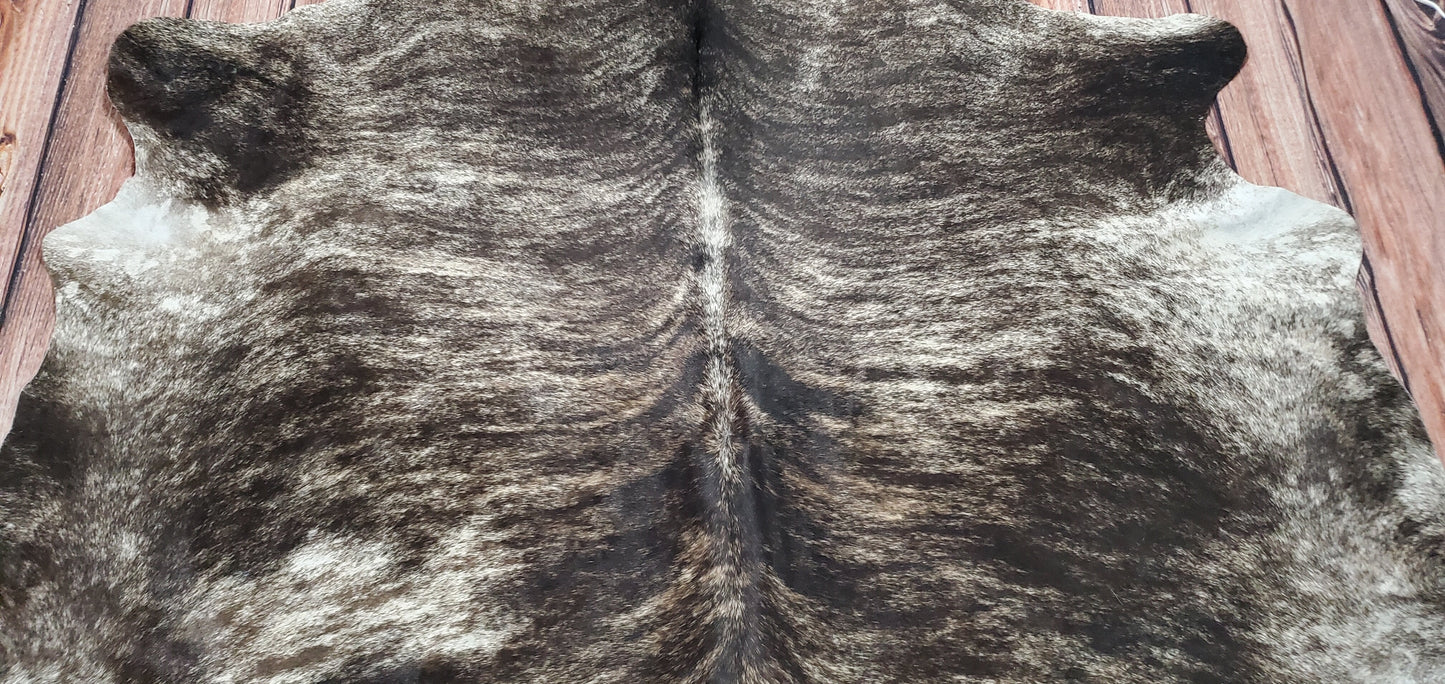 Genuine Large Cowhide Rug Brindle 7ft x 6.6ft