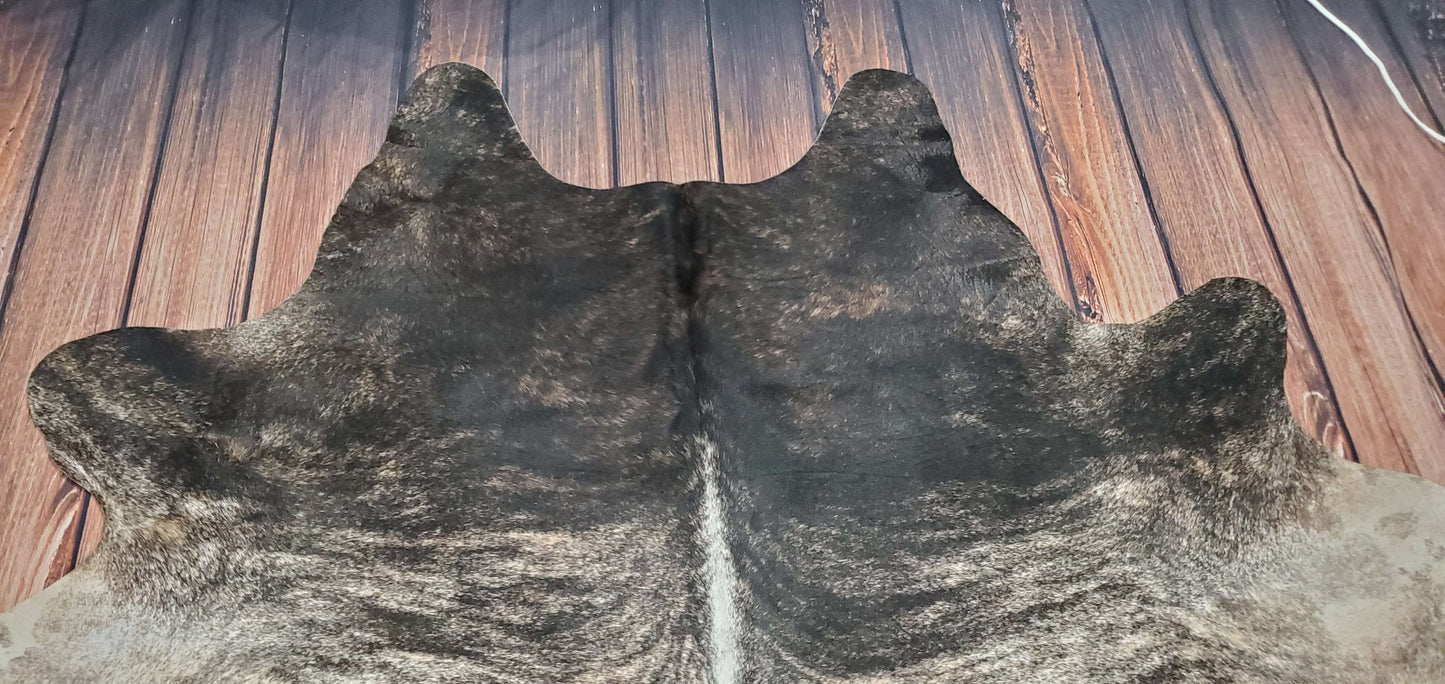XL Brindle Cowhide Rug 7ft x 6.6ft