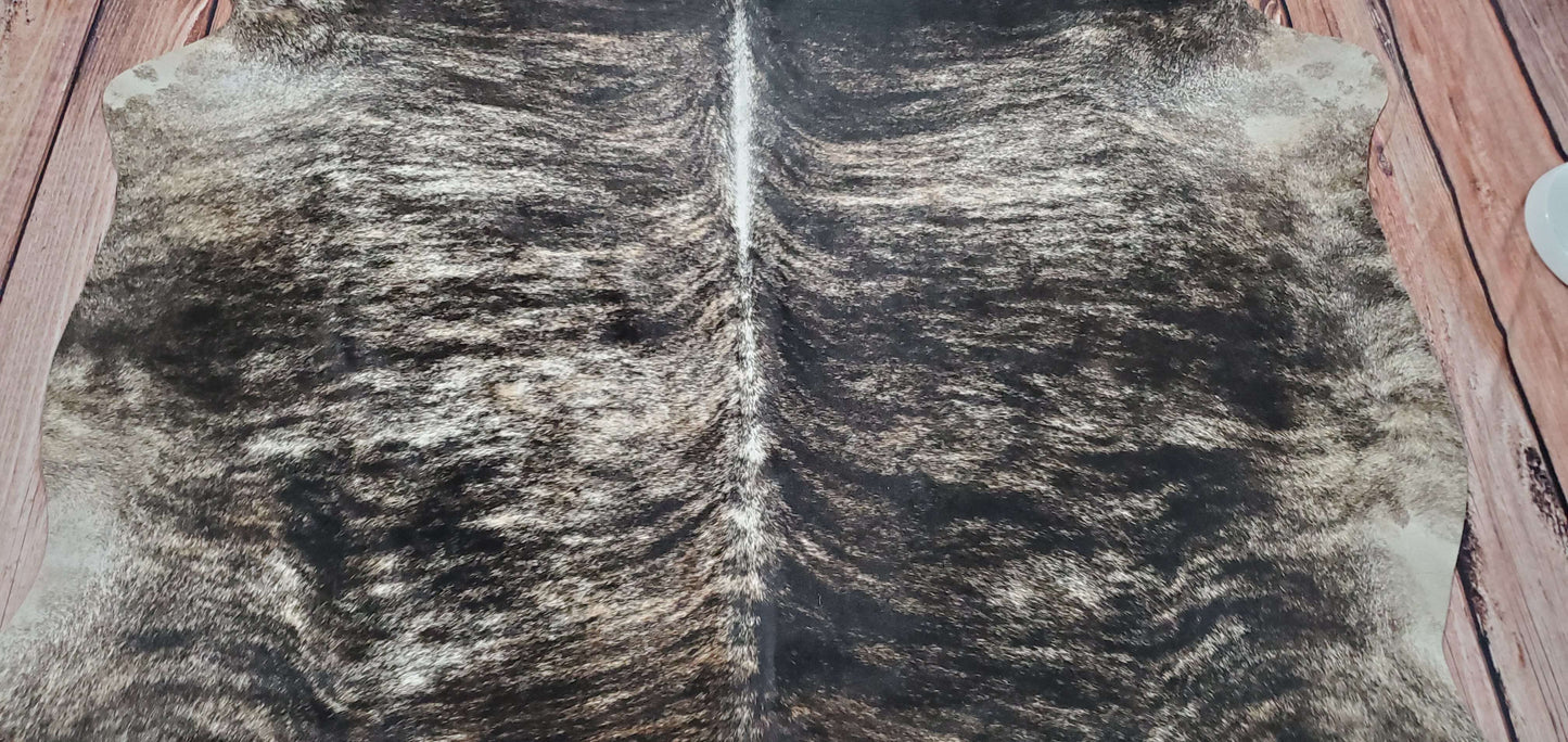 XL Brindle Cowhide Rug 7ft x 6.6ft
