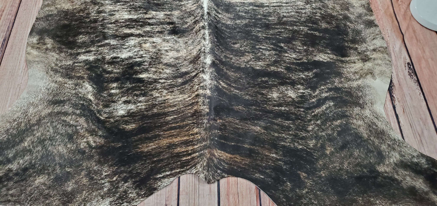 XL Brindle Cowhide Rug 7ft x 6.6ft