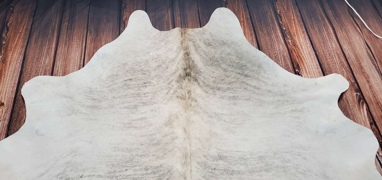 Brindle White Belly Cowhide Rug 6.6ft x 6.6ft