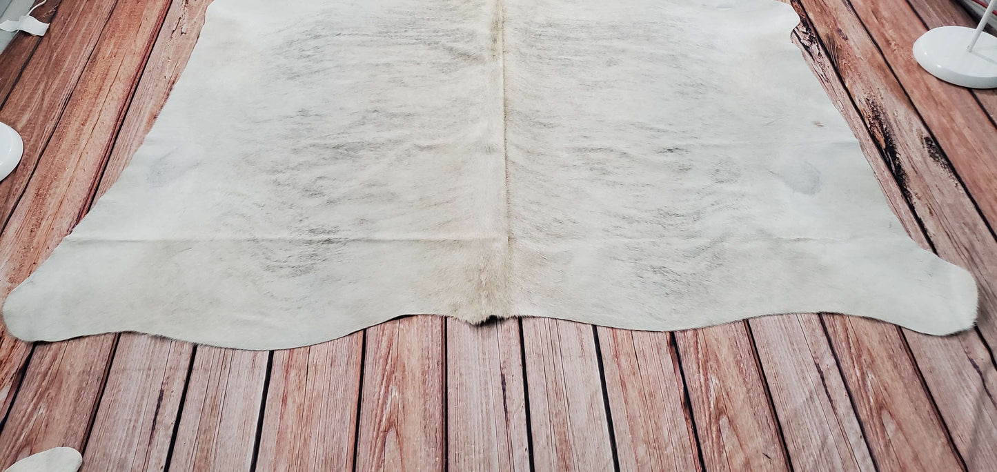 Brindle White Belly Cowhide Rug 6.6ft x 6.6ft