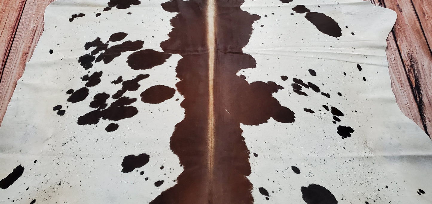 Brazilian Cowhide Rug TriColor 7.8ft x 7ft