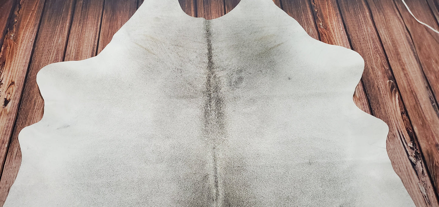 Exotic Cowhide Rug Grey 7ft x 6.6ft