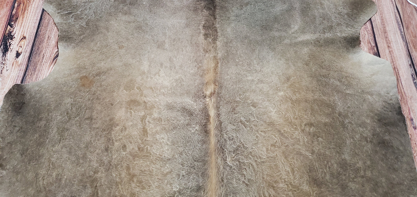 Champagne Brown Cowhide Rug 7.9ft x 7.5ft