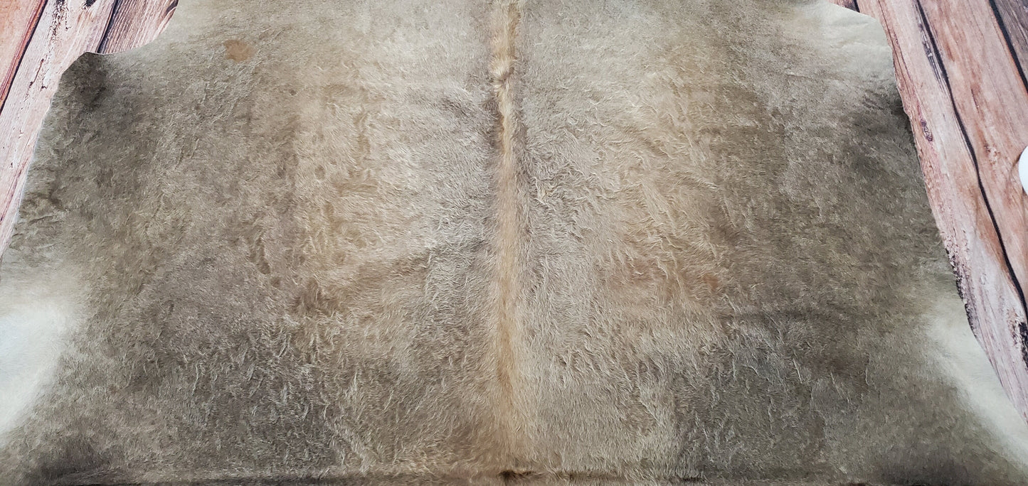 Champagne Brown Cowhide Rug 7.9ft x 7.5ft