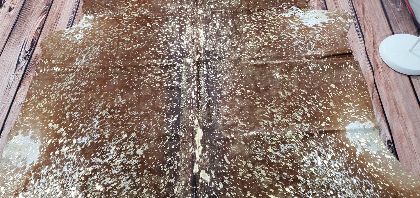 Devore Metallic Cowhide Rug 7.2ft x 6.3ft