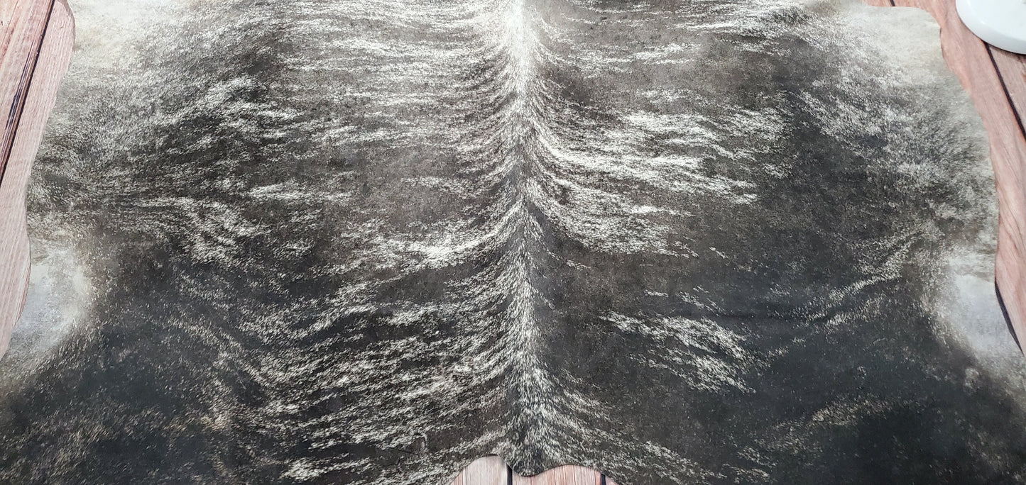 Extra Large Dark Brindle Cowhide Rug 8ft x 7ft