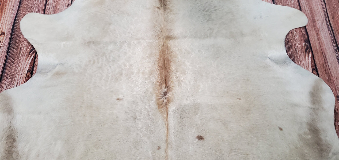 Natural Beige Palomino Cowhide Rug 7.5ft x 6.6ft