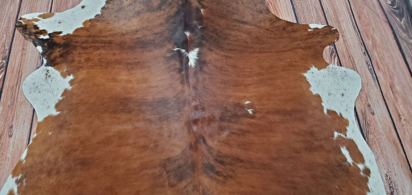 Exotic Chocolate Brown Cowhide Rug 7ft X 6ft