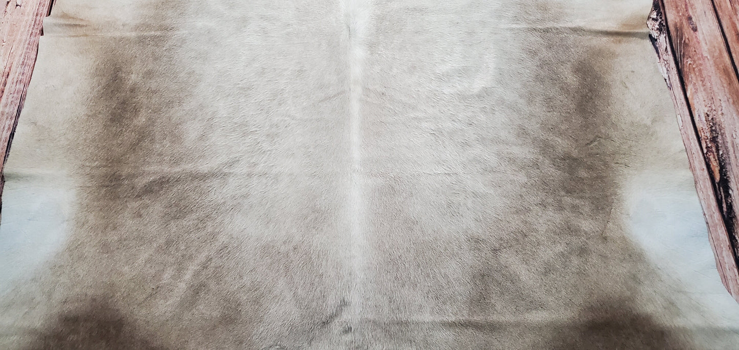 Medium Cowhide Rug Dark Champagne 7.3ft x 6.5ft