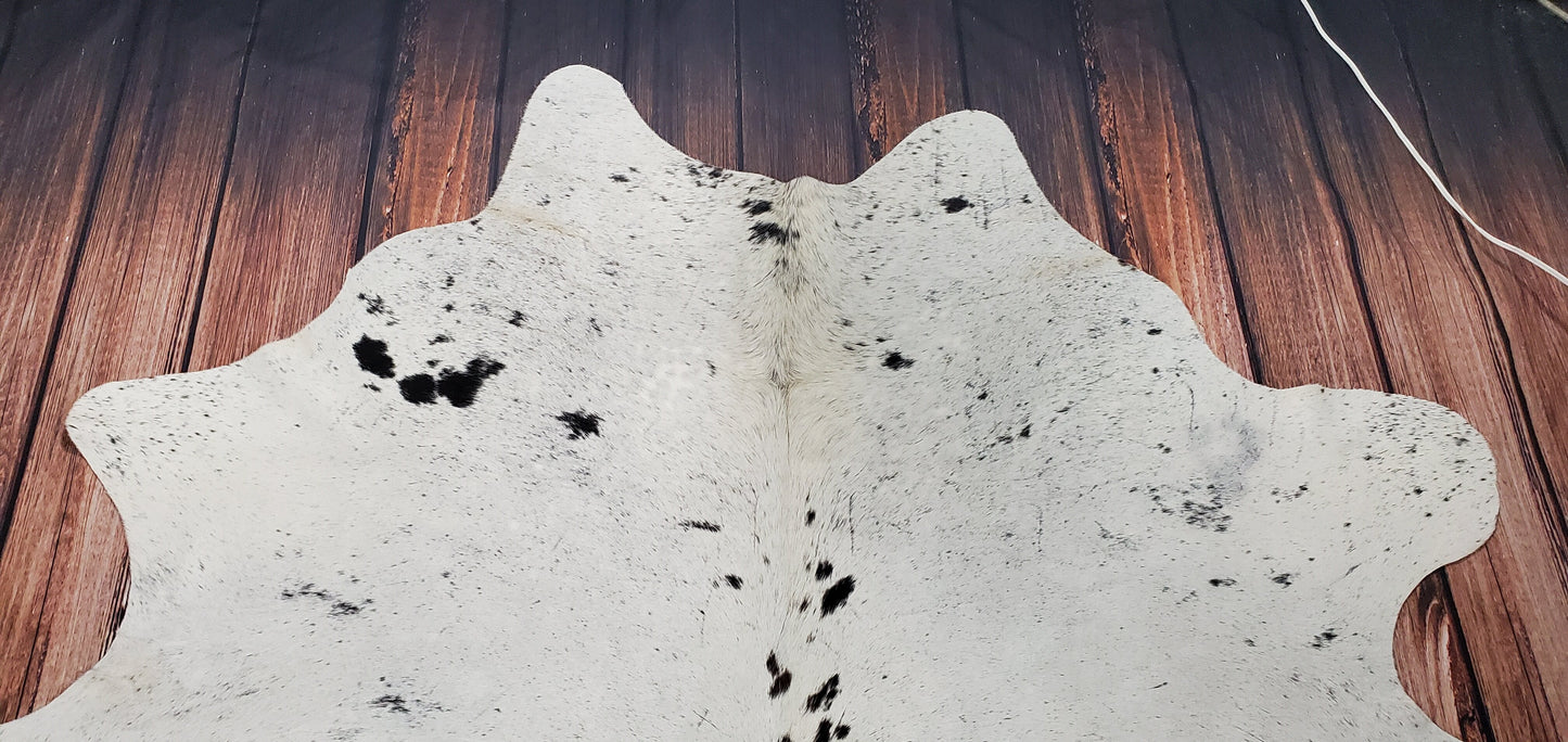 Salt and pepper cowhide rugs 6.6ft x 7ft