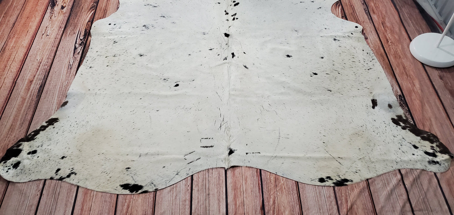 Salt and pepper cowhide rugs 6.6ft x 7ft