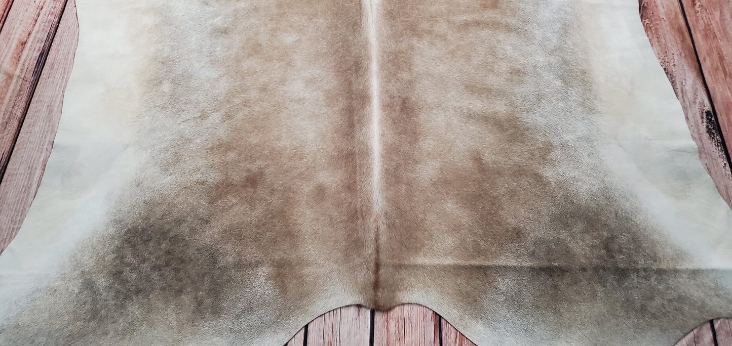 Cappuccino Grey Cowhide Rug 8ft x 7ft