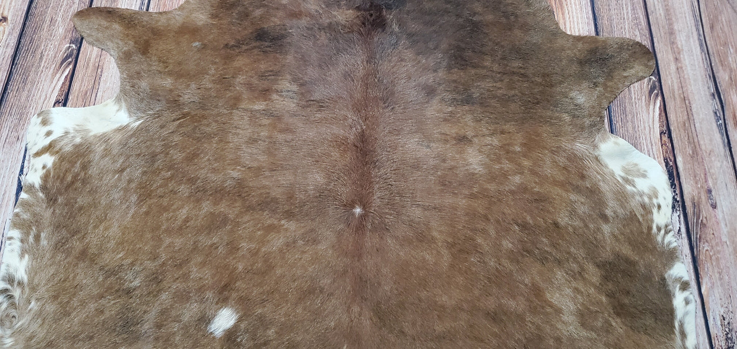 Rustic Brindle Cowhide Rug 7.2ft x 6.5ft