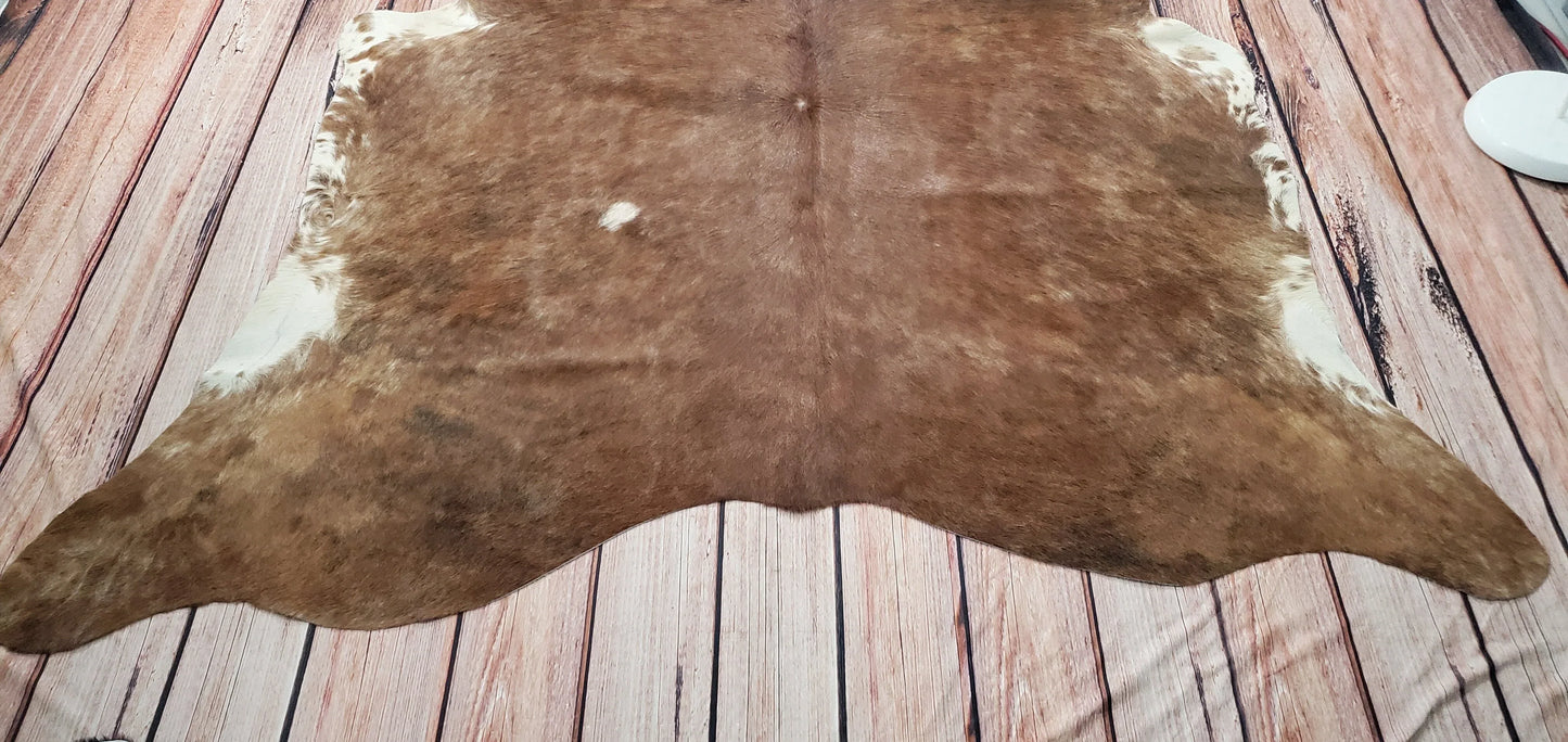 Rustic Brindle Cowhide Rug 7.2ft x 6.5ft