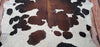 Dark Brown White Brazilian Cowhide Rug 7.5ft x 7ft