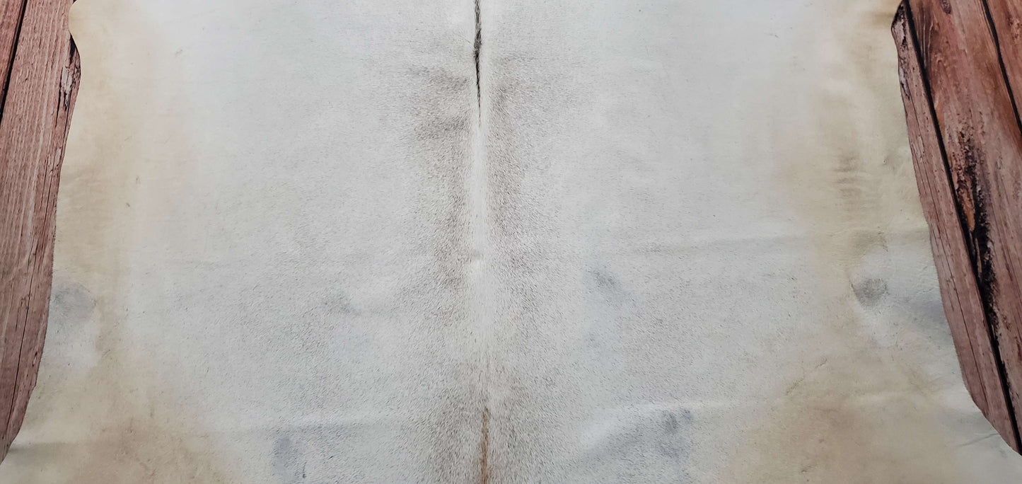 Large Speckled Cowhide Rug Gray White