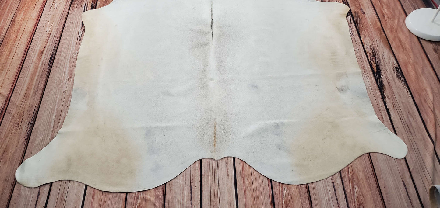 Large Speckled Cowhide Rug Gray White