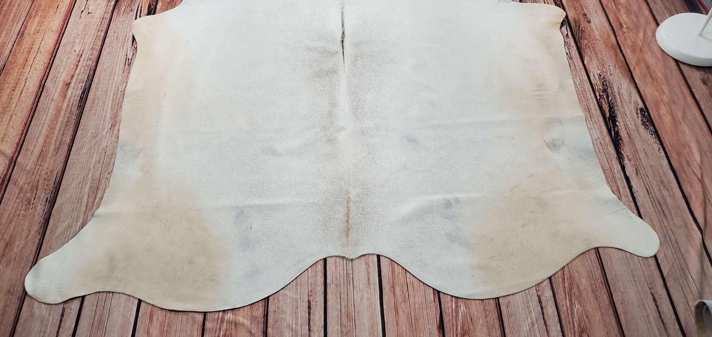 Large Speckled Cowhide Rug Gray White