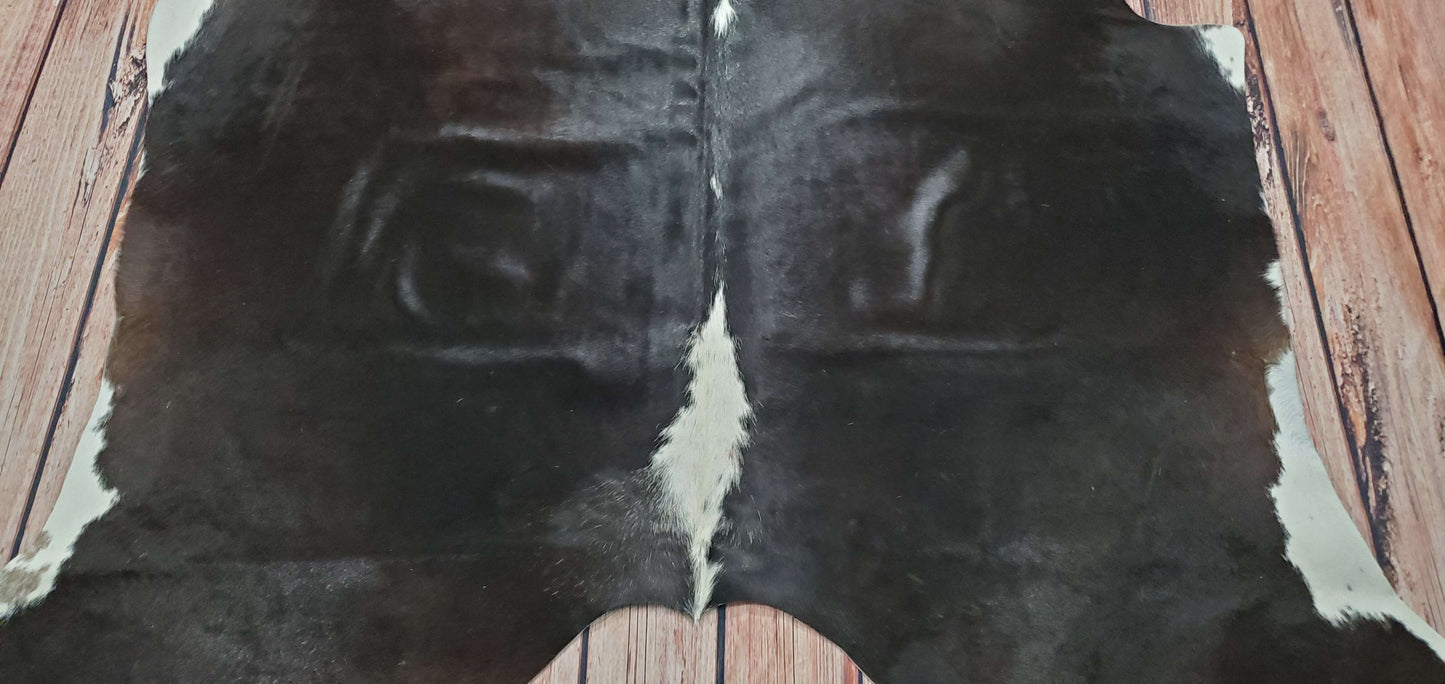 Natural Mini Cowhide Rug Black White 6ft x 6ft