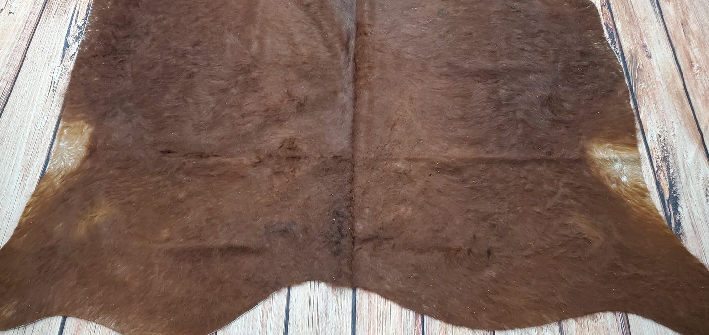 Mahogany Cowhide Rug 5.4ft x 6ft