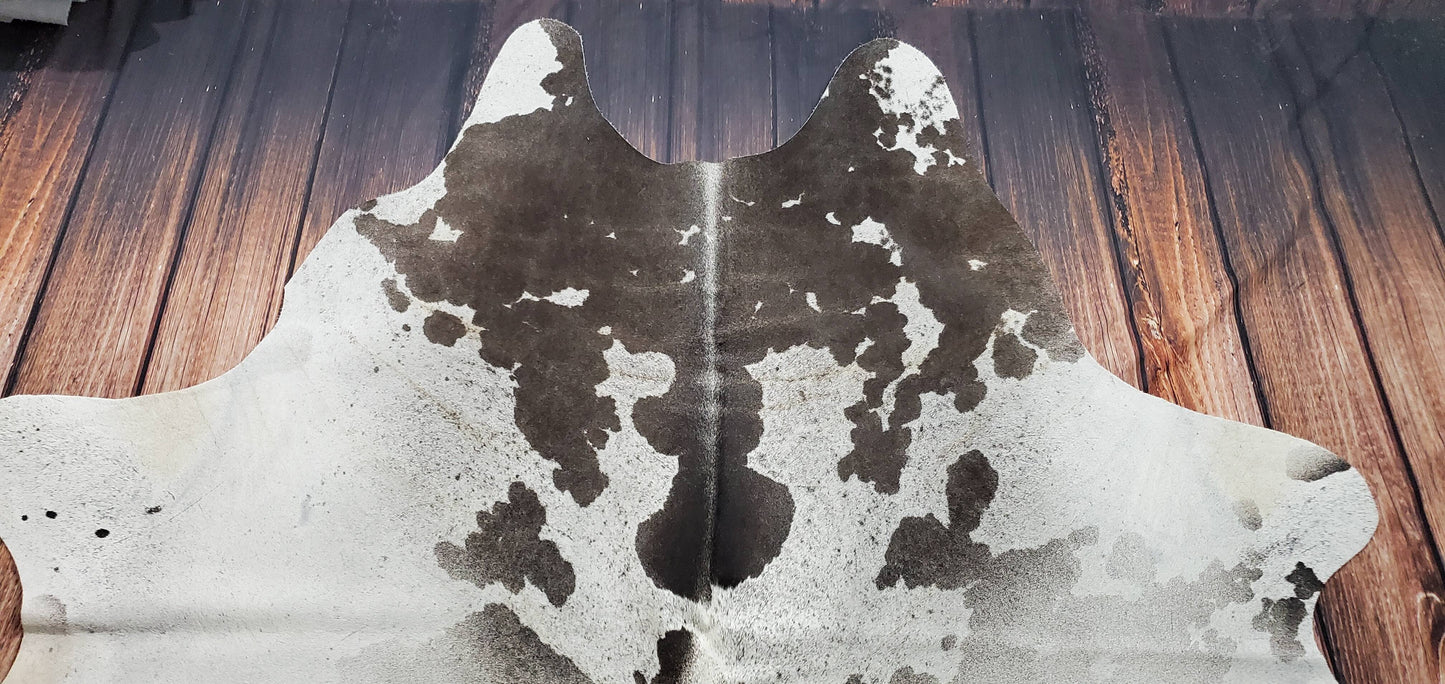 grey white xxl cowhide rug 7.5ft x 6ft