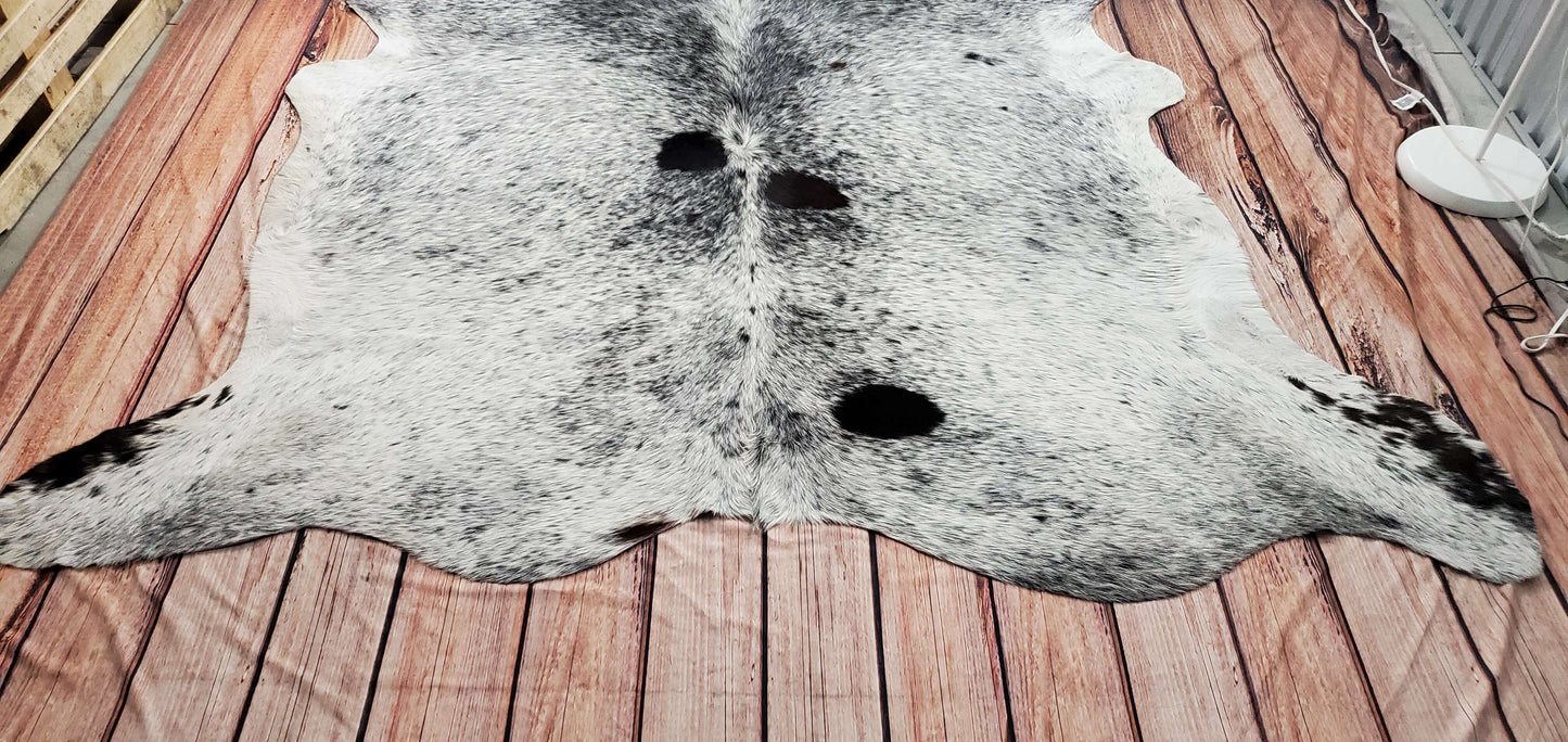 Exotic Speckled Cowhide Rug 8.3ft x 7.4ft