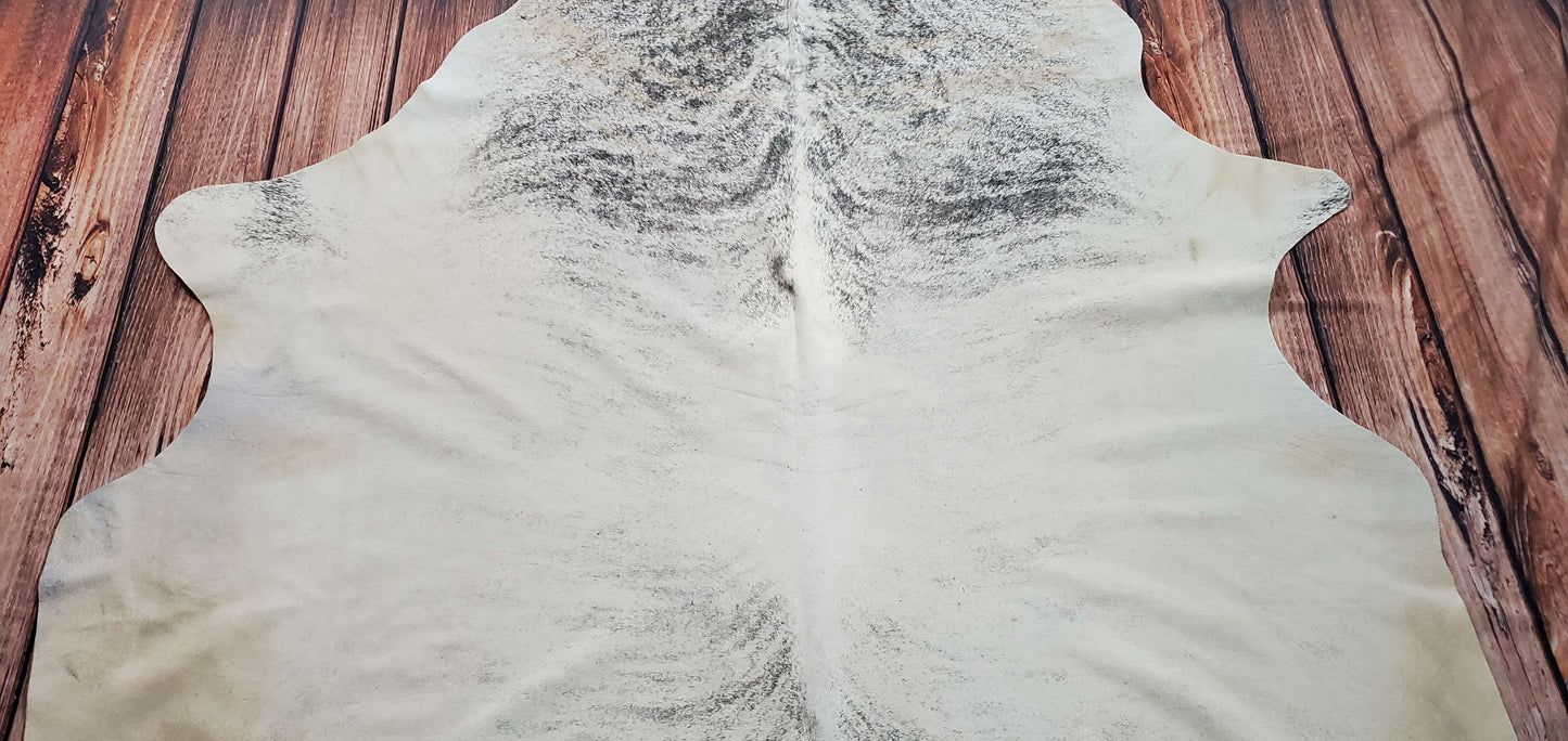 Grey Brindle Cowhide Area Rug 7.3ft x 6.3ft
