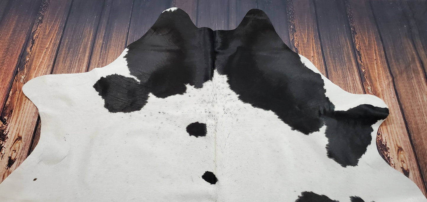 Exotic Holstein Cowhide Rug 7.2ft X 6.6ft