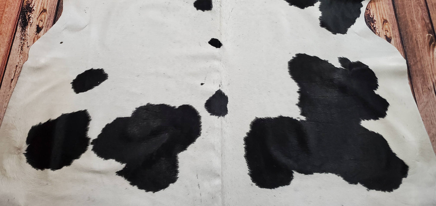 Exotic Holstein Cowhide Rug 7.2ft X 6.6ft